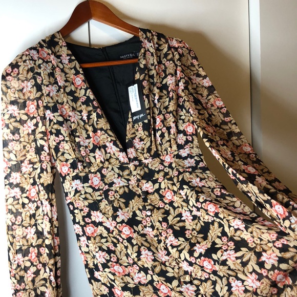 Nasty Gal Nuthin Bud Love Floral Mini Dress - Picture 1 of 10